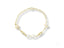 Delicate 18k gold bracelet with pearls and infinity-shaped links, adorned with cubic zirconia