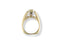 Gold engagement ring featuring a stunning center diamond in 18k gold setting