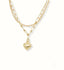 Luxurious 18k double chain anklet with heart charm, elegant gold jewelry by Art Gold Jewelry.