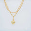 Luxurious 18k double chain anklet with heart pendant, crafted by Art Gold Jewelry.