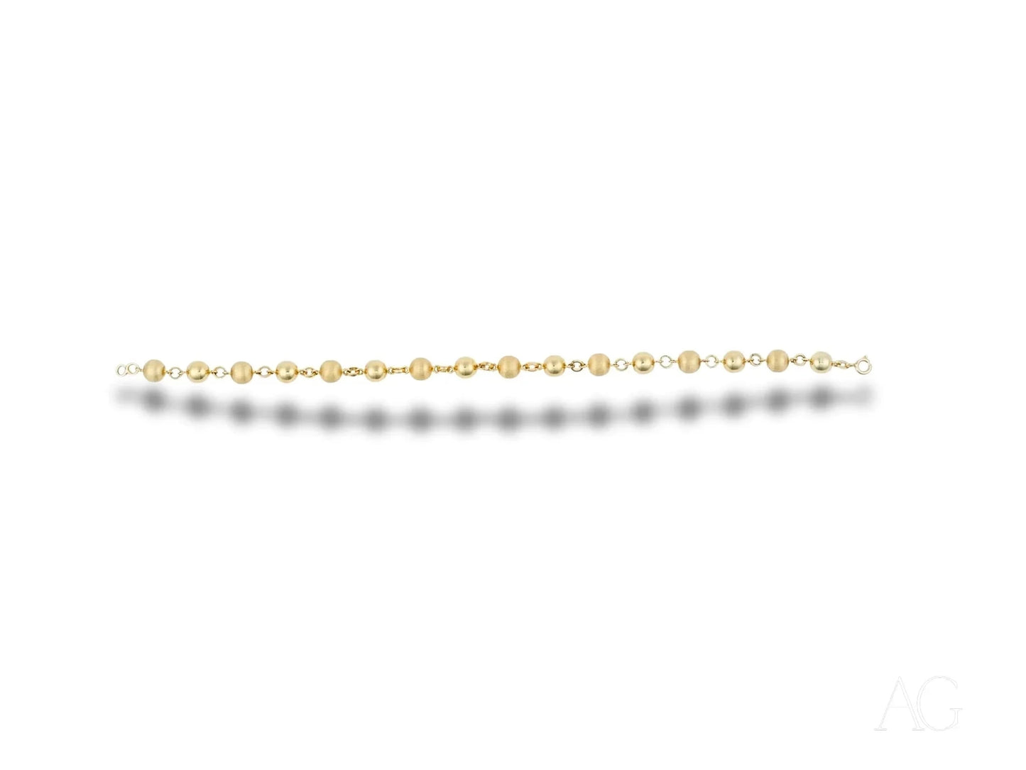 Delicate pearl and gold bead bracelet with spring ring clasp, Radiant Elegance design