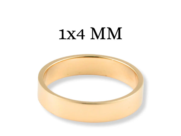 Gold band ring.