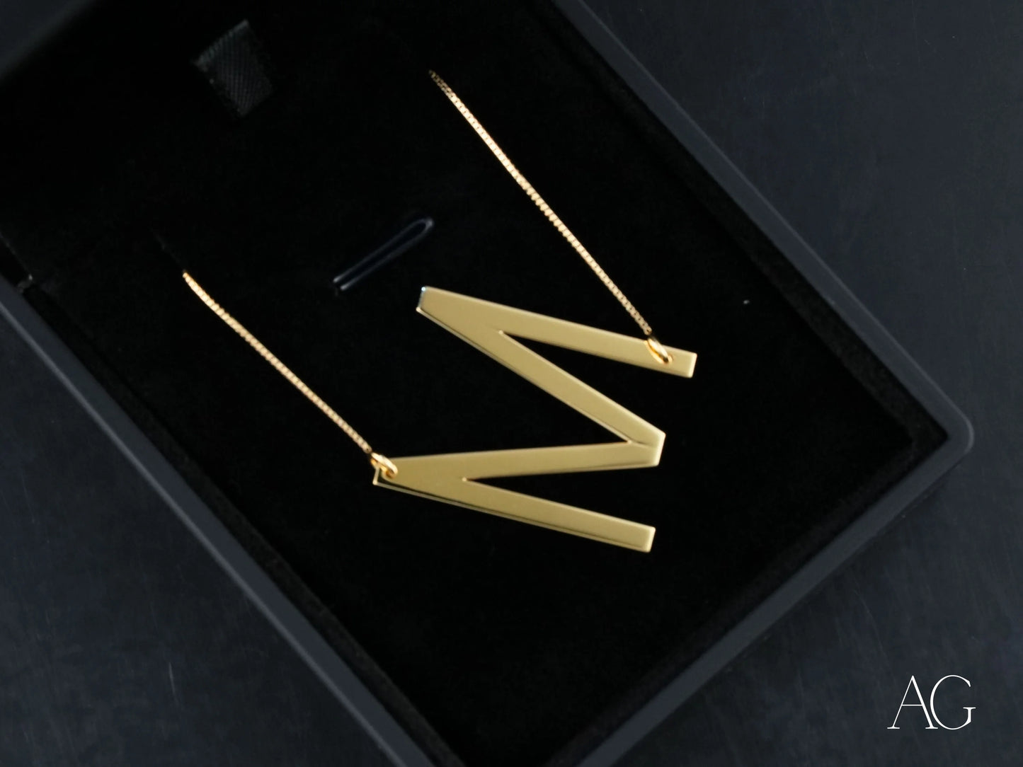 Gold initial letter pendant earrings for personalized initial letter necklace style