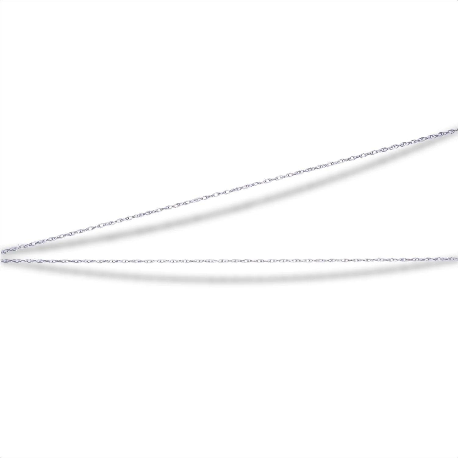 Dainty 14k white gold rope chain | Necklaces