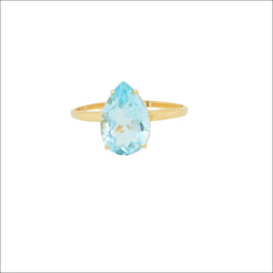 Exquisite Blue Topaz Gold Ring | Home page