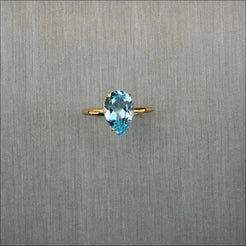 Exquisite Blue Topaz Gold Ring | Home page