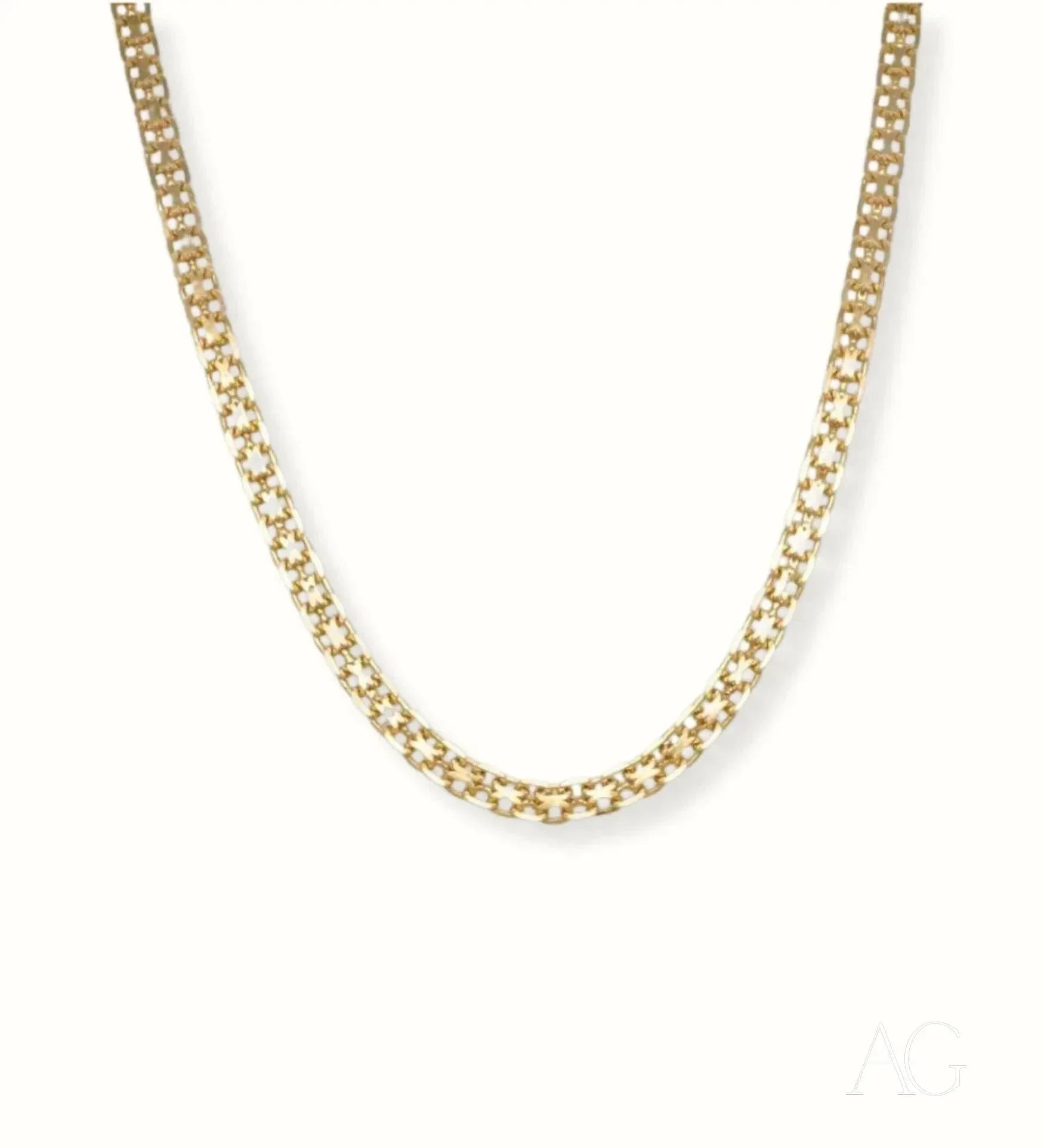 18k gold anklet with modern design by Art Gold Jewelry.