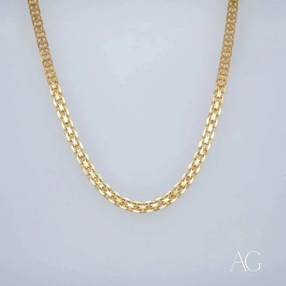 18k gold anklet with sleek modern design from Art Gold Jewelry.