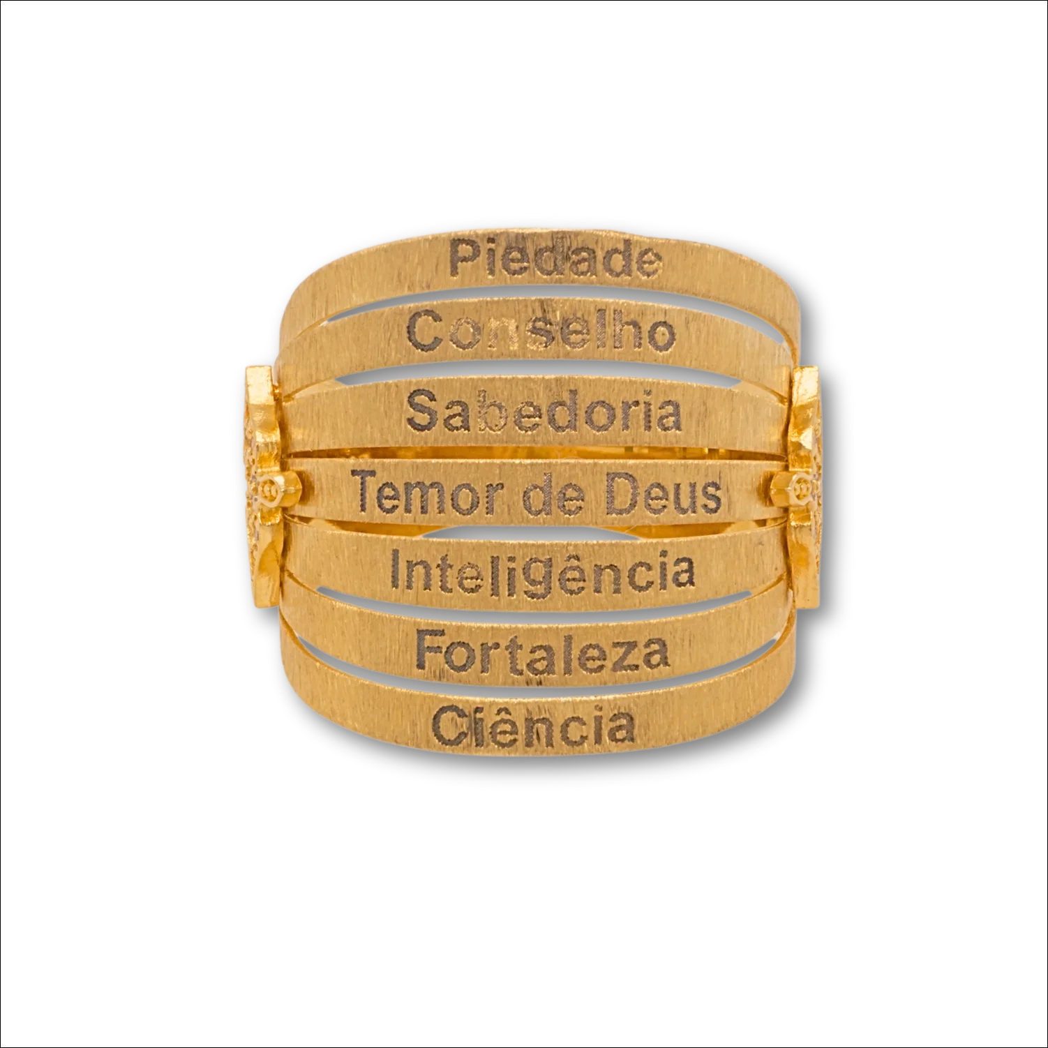 18k Gold Christian Virtue Ring | Rings