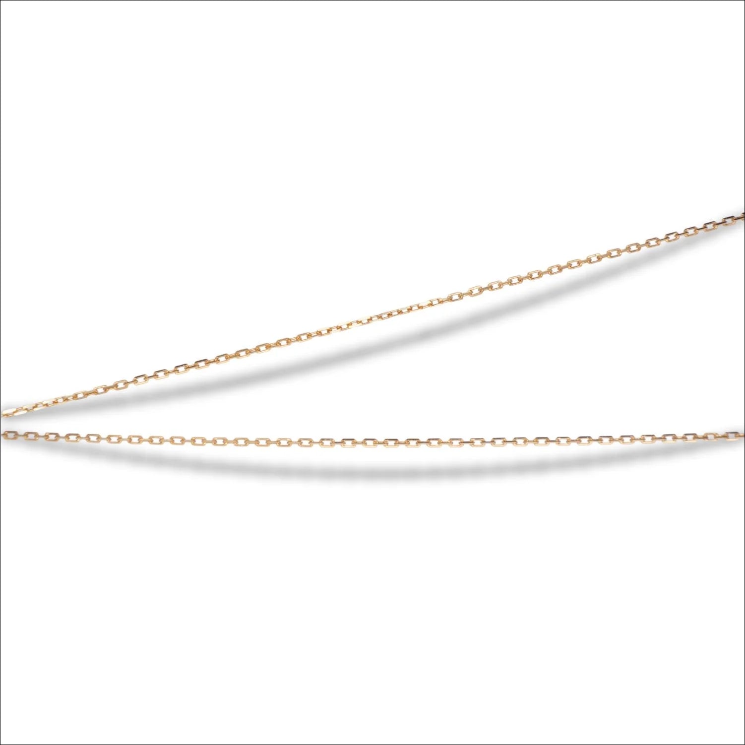 Radiant diamond cut 18k gold chain | Necklaces