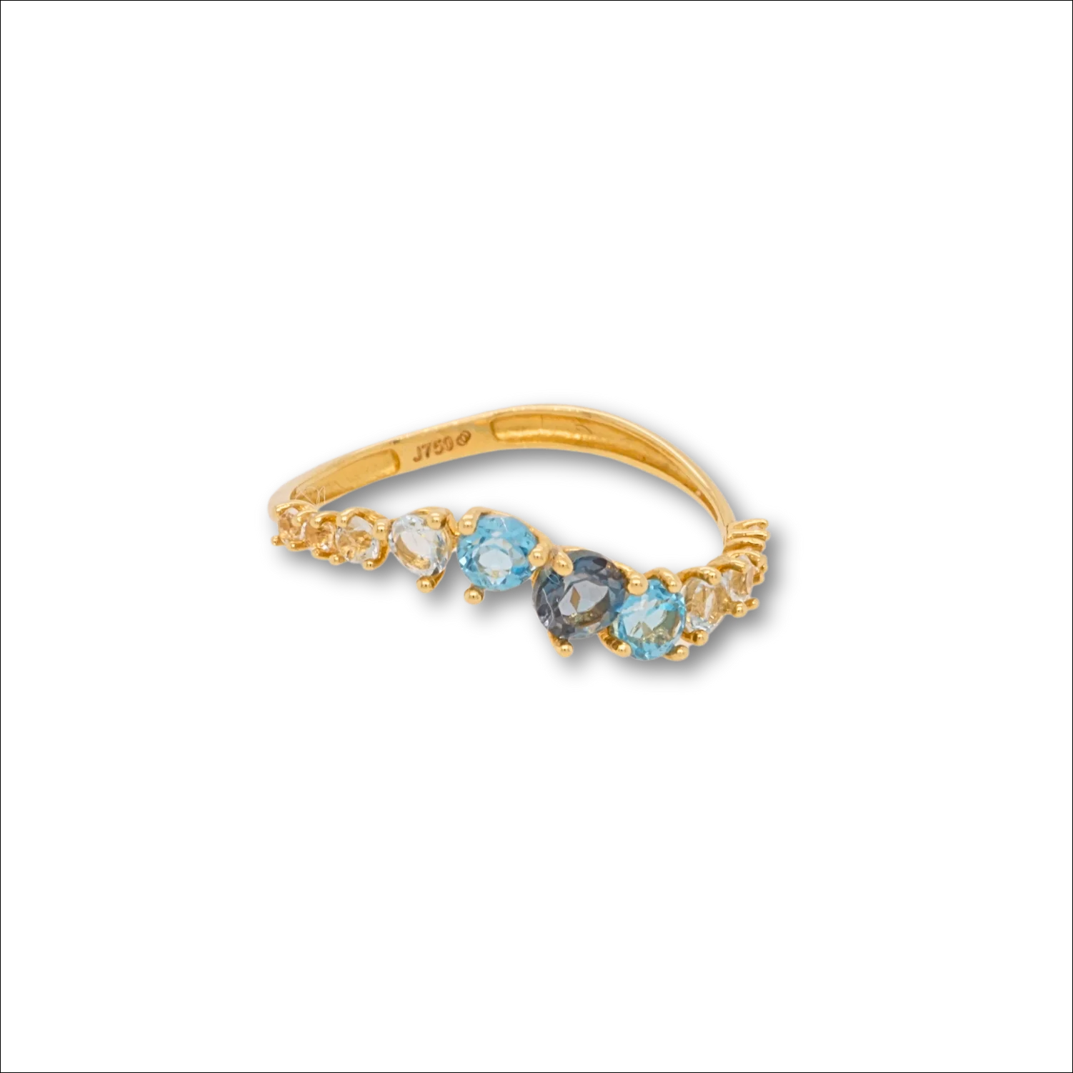 Tranquil gradient cz 18k gold ring | Rings