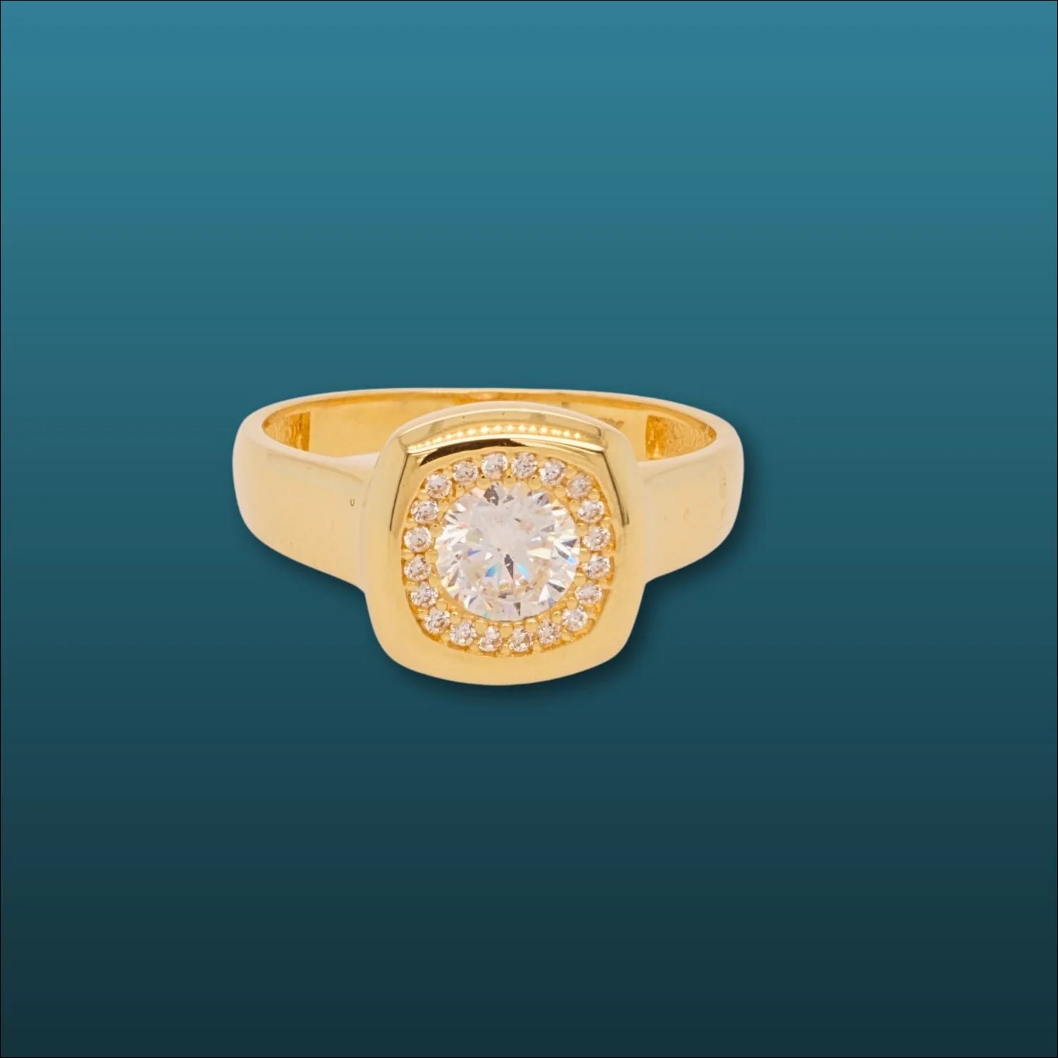 Dazzling 18k gold cz ring | Rings