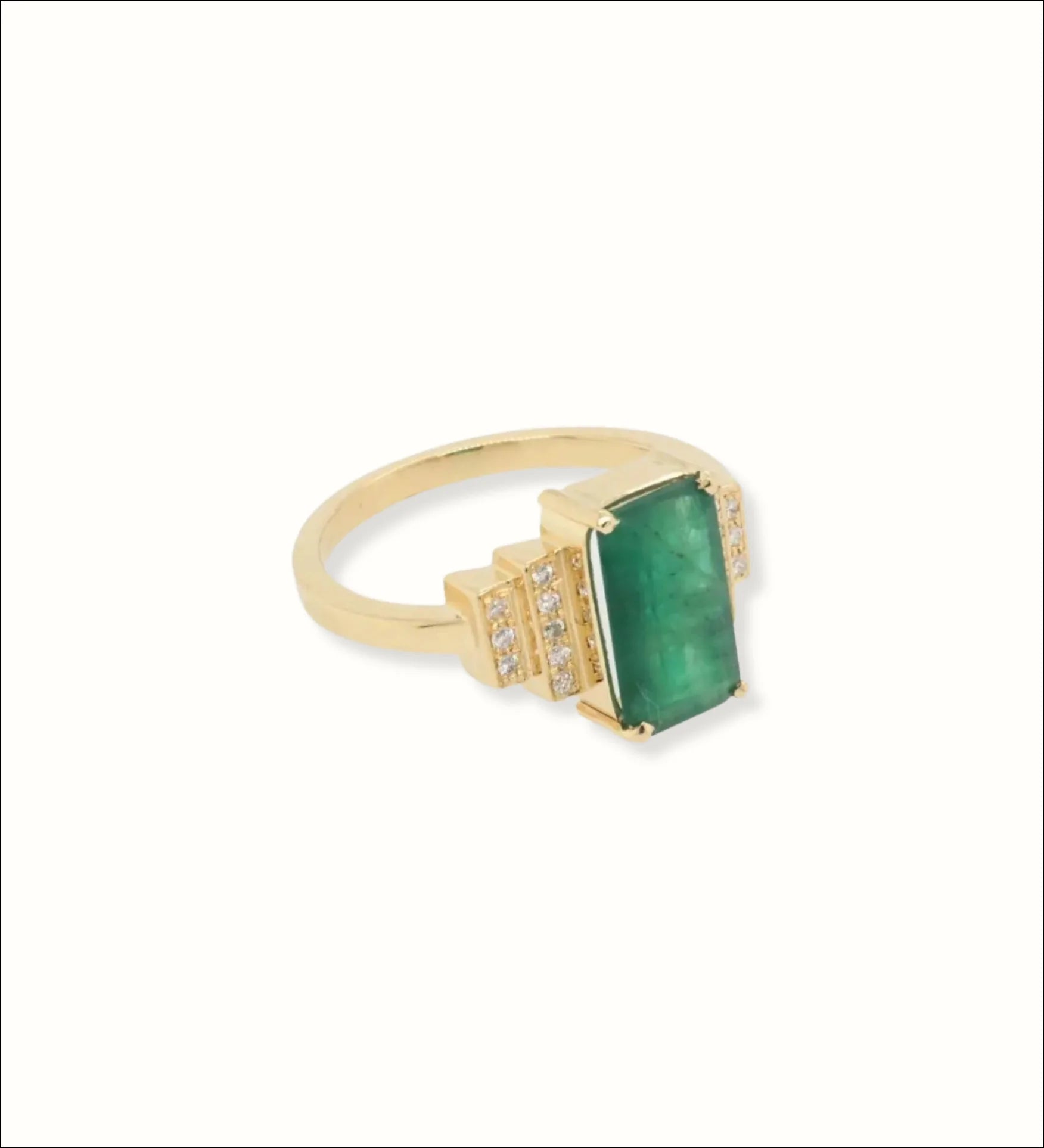 Exquisite 18k Gold Ring with 2.3ct Emerald | Above $1000