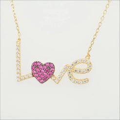 Sparkling Love Necklace: 18k Gold & Zirconia | Home page
