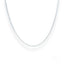 18k white gold anklet with a silver chain featuring small, delicate links