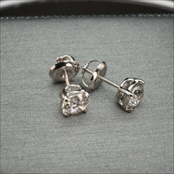 Radiant 18k White Gold Diamond Earrings | Home page