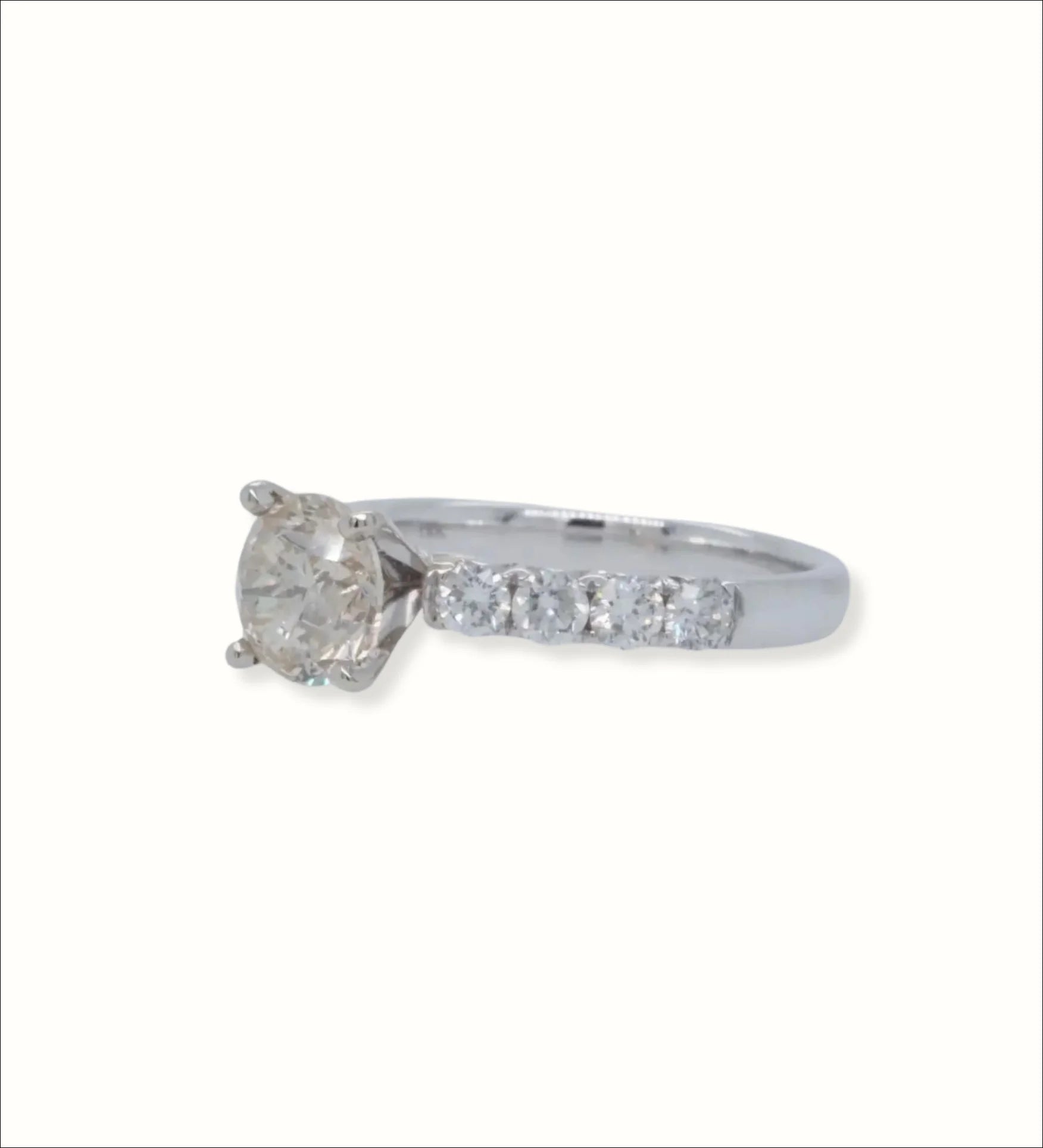 18k White Gold Engagement Ring with 1.35ct Diamond | Home