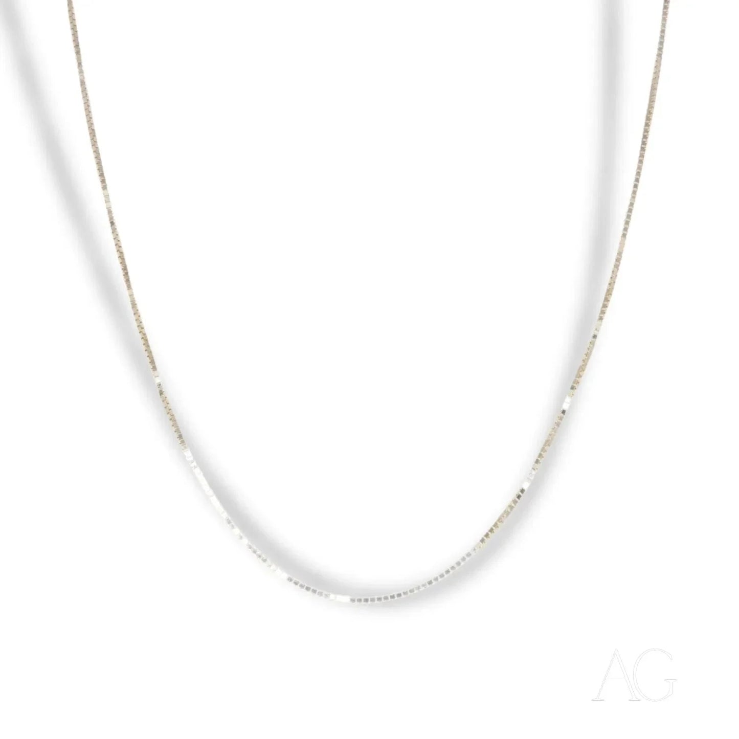 Delicate 14k gold box chain necklace with small beads for elegant style