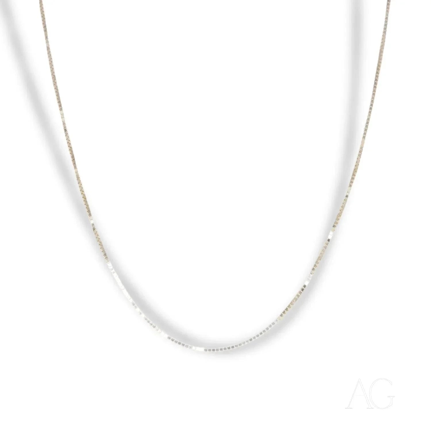 Delicate 14k gold box chain necklace with small beads for elegant style