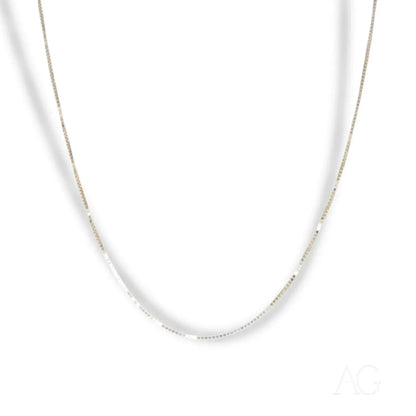 Delicate 14k gold box chain necklace with small beads for elegant style