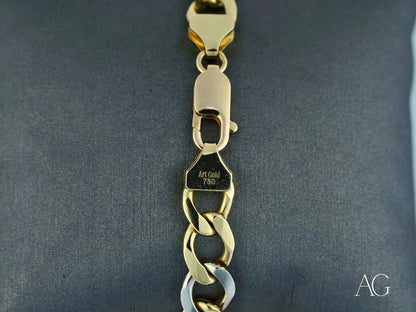 Gold and silver chain bracelet with clasp from Discover Art Gold Jewelry collection