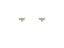 Delicate Dragonfly Earrings in certified 18k solid gold with turquoise accents