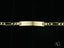 Gold-toned 18k solid gold identification bracelet with figaro chain links and nameplate