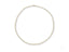 Simple white circular ring for Elegant 14k Gold Rope Chain with Barrel Lock