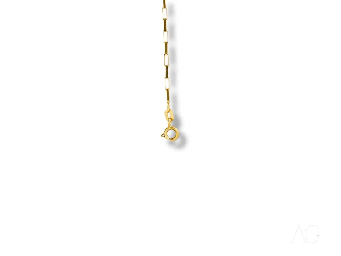 Delicate gold necklace with pendant featured in solid 18k gold kid’s bracelet product