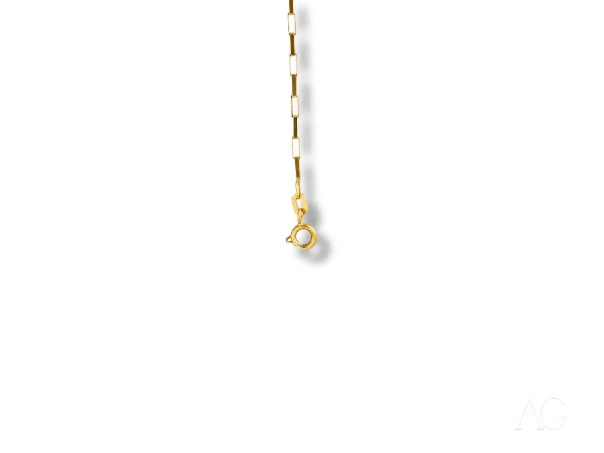 Delicate gold necklace with pendant featured in solid 18k gold kid’s bracelet product