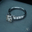 18k White Gold Ring with 1.35ct Diamond by Art Gold Jewelry
