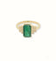 18k Gold Ring with 2.3ct Emerald and Diamond Halo