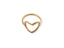 Gold heart-shaped ring showcasing a minimalist open-heart design in 18k gold