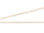 Two gold chain strands of the 18K Yellow Gold Paperclip Link Chain for art gold jewelry