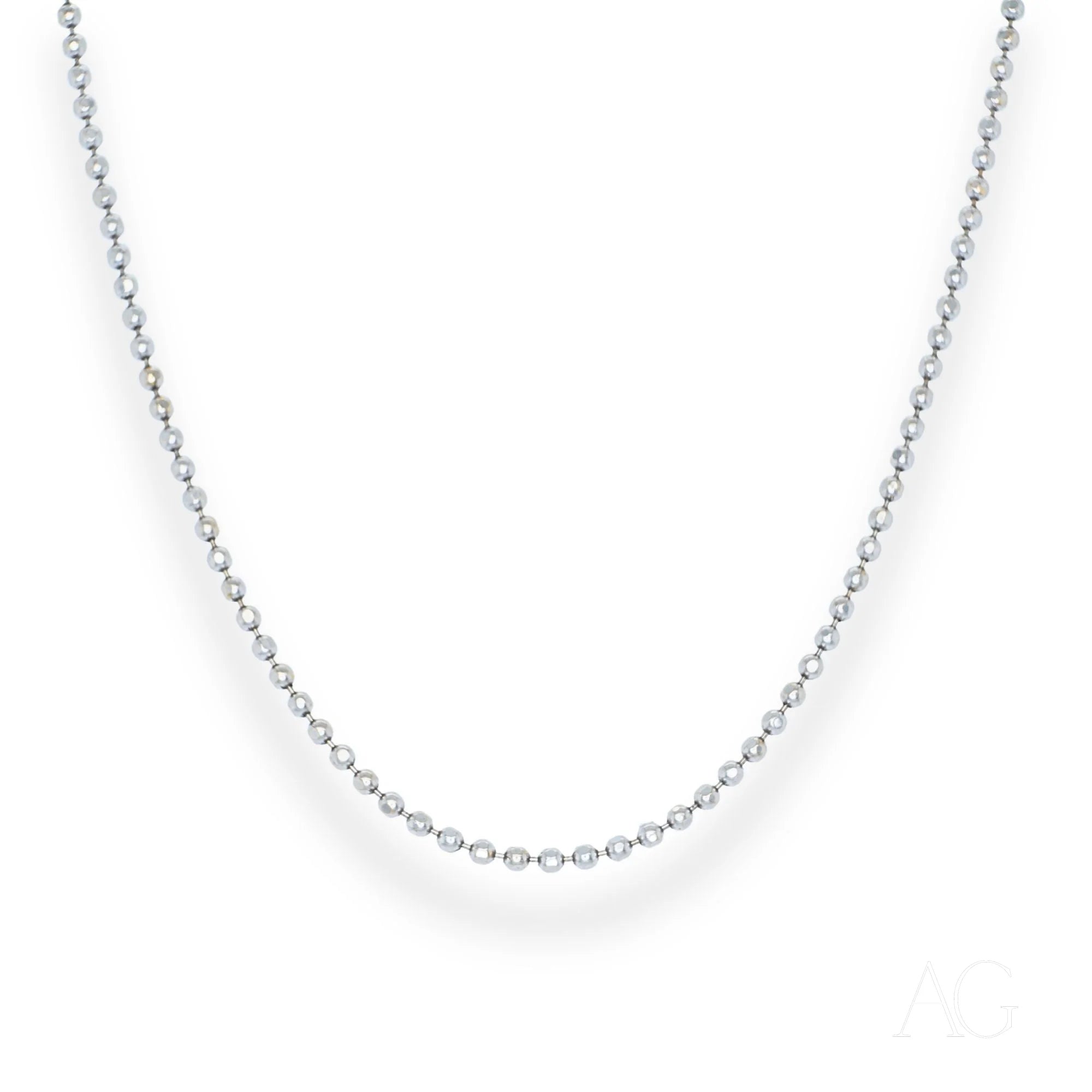 Premium 18k white gold anklet