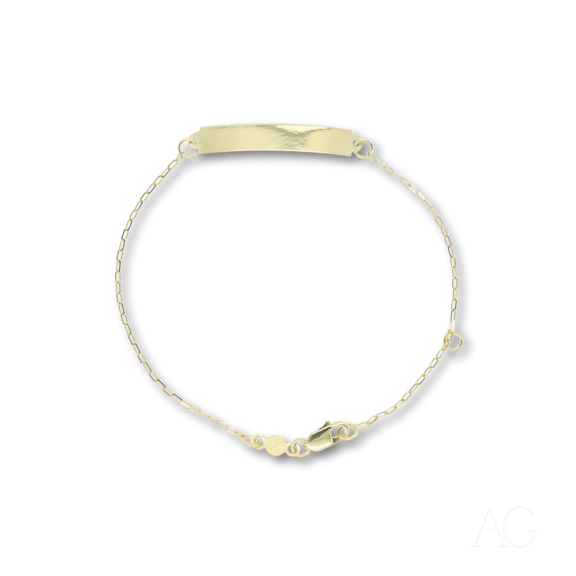 Delicate elegance: 18k solid gold kids' id bracelet