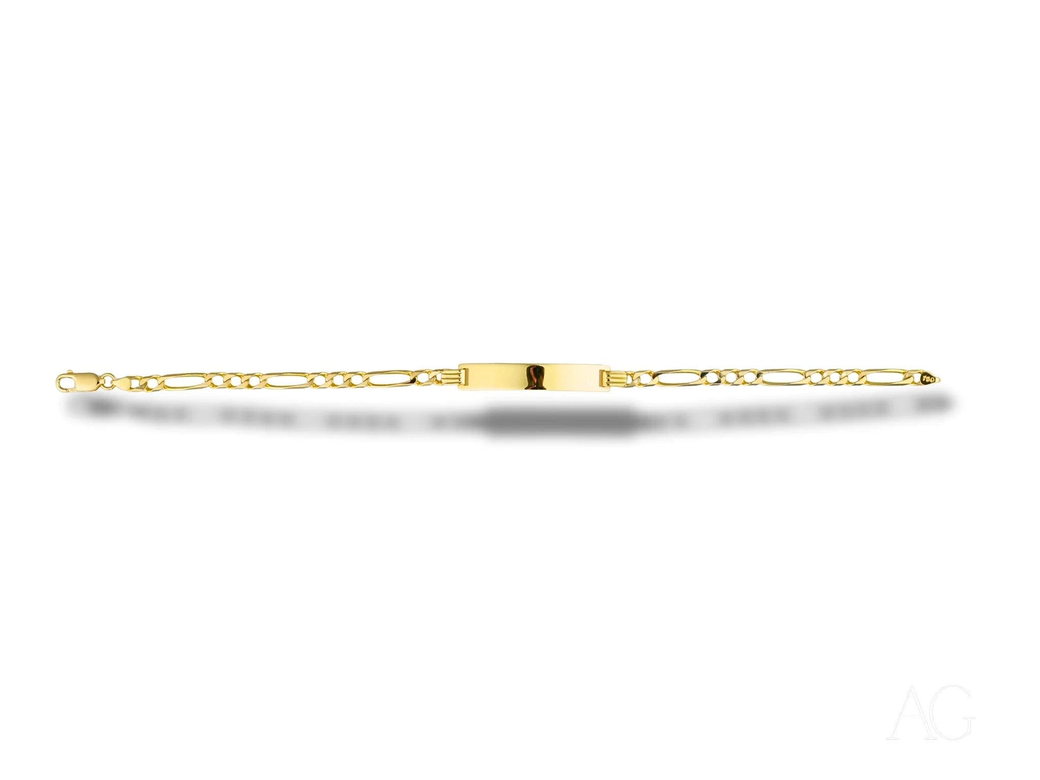 Elegance forever: solid gold 18k id bracelet