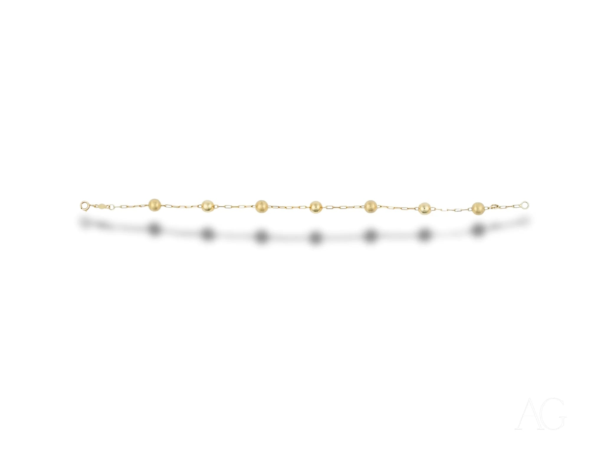 Elegant women's 18k gold bracelet with spring ring clasp