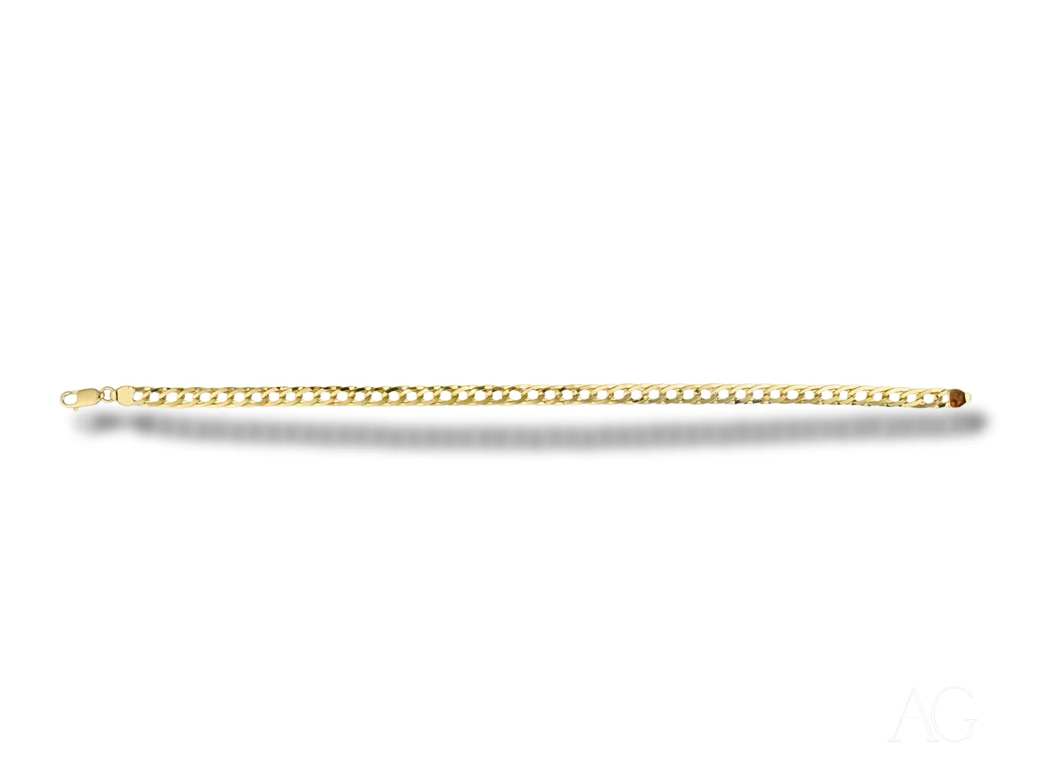 Golden elegance: double flated link bracelet for a sophisticated look