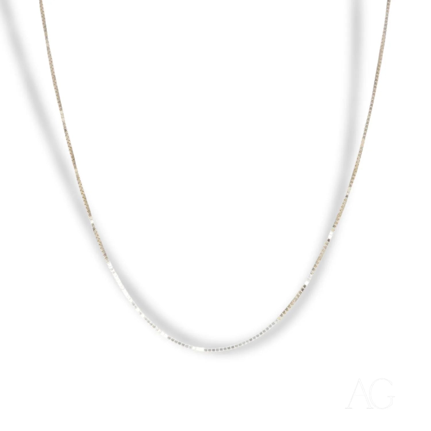 Delicate 14k gold box chain