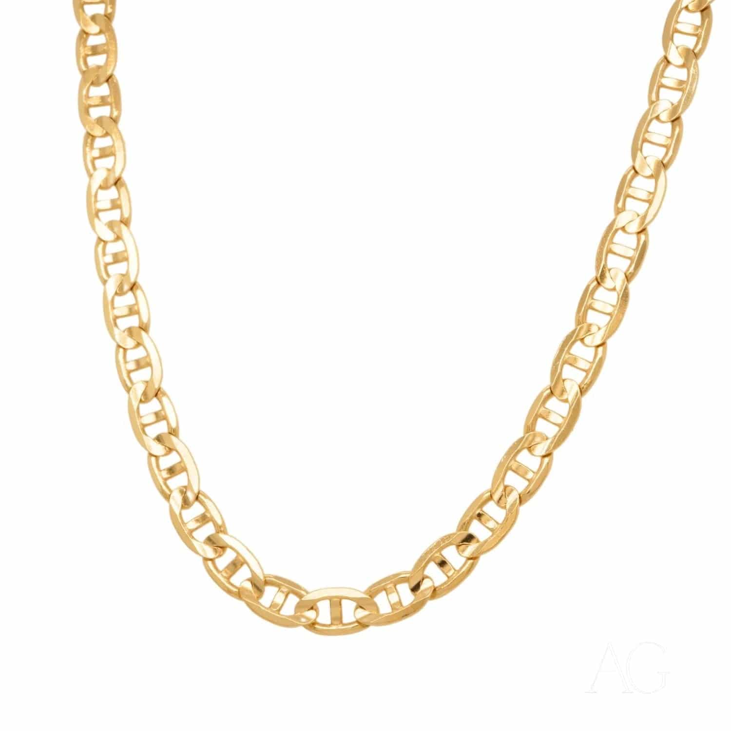 Elegant 18k gold anchor chain