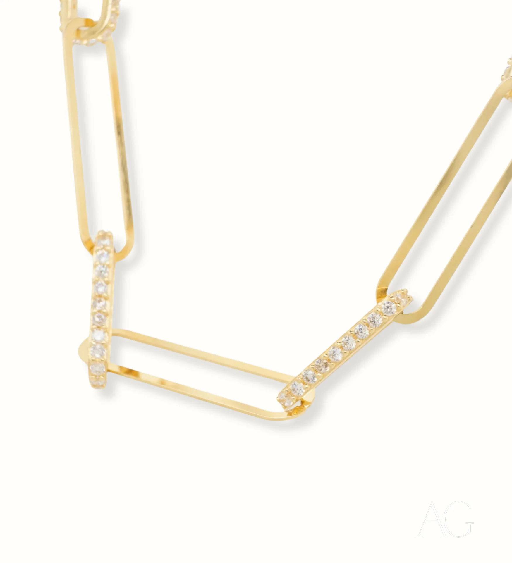 Luxury 18k Gold Zirconia Necklace