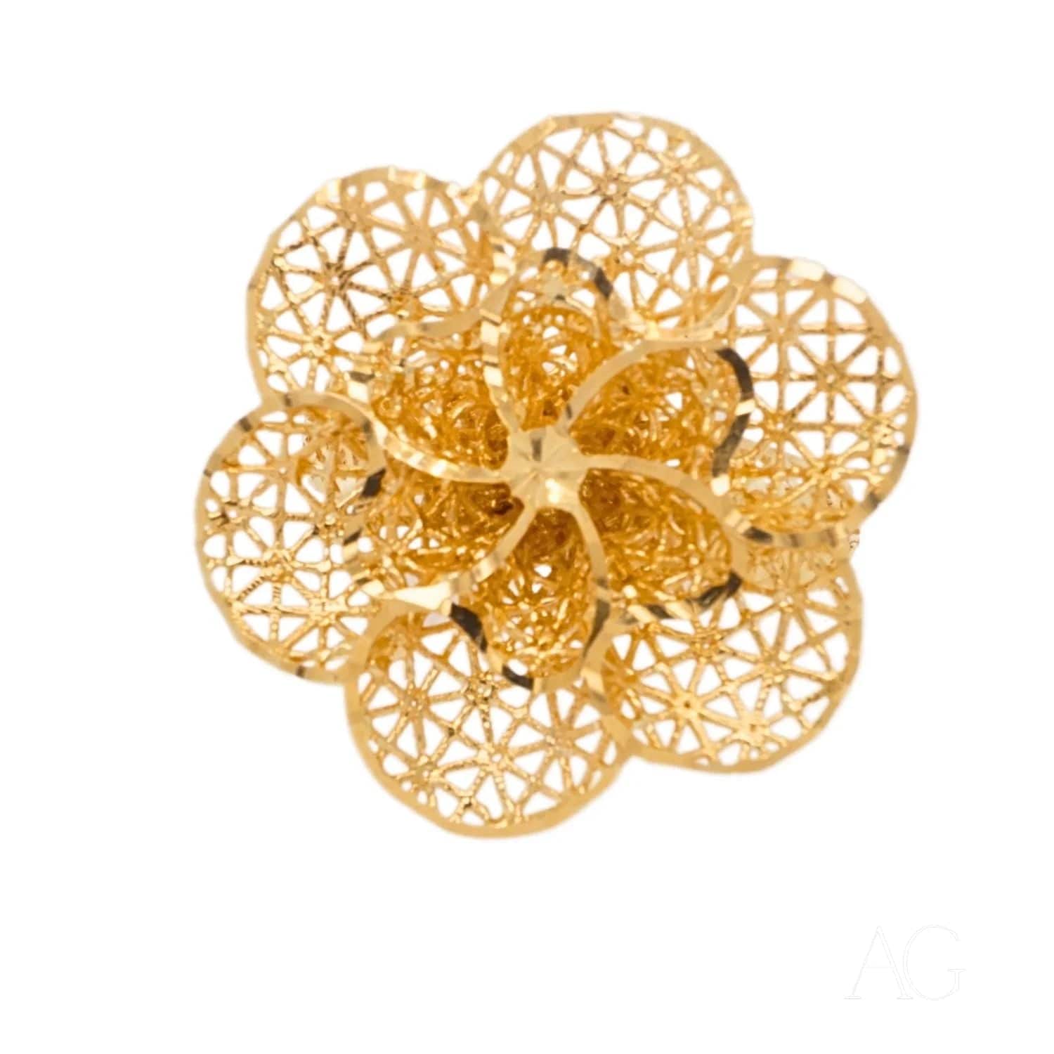 Eternal bloom 18k gold flower ring