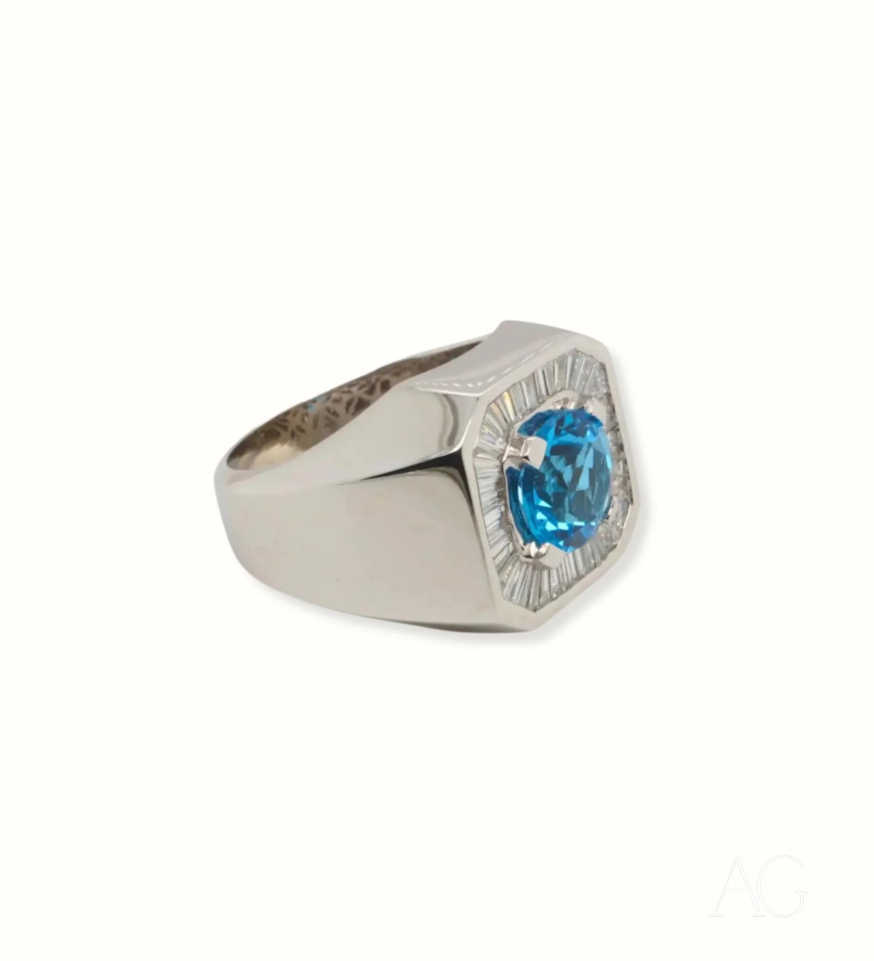 Swiss Blue Topaz Elegance Ring