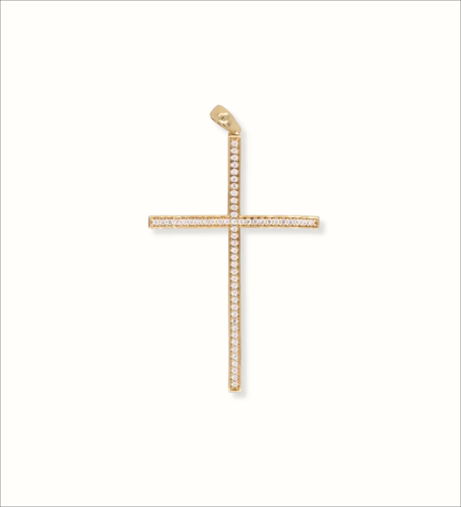 Elegant 18k Gold Cross with CZ Stones | Home page