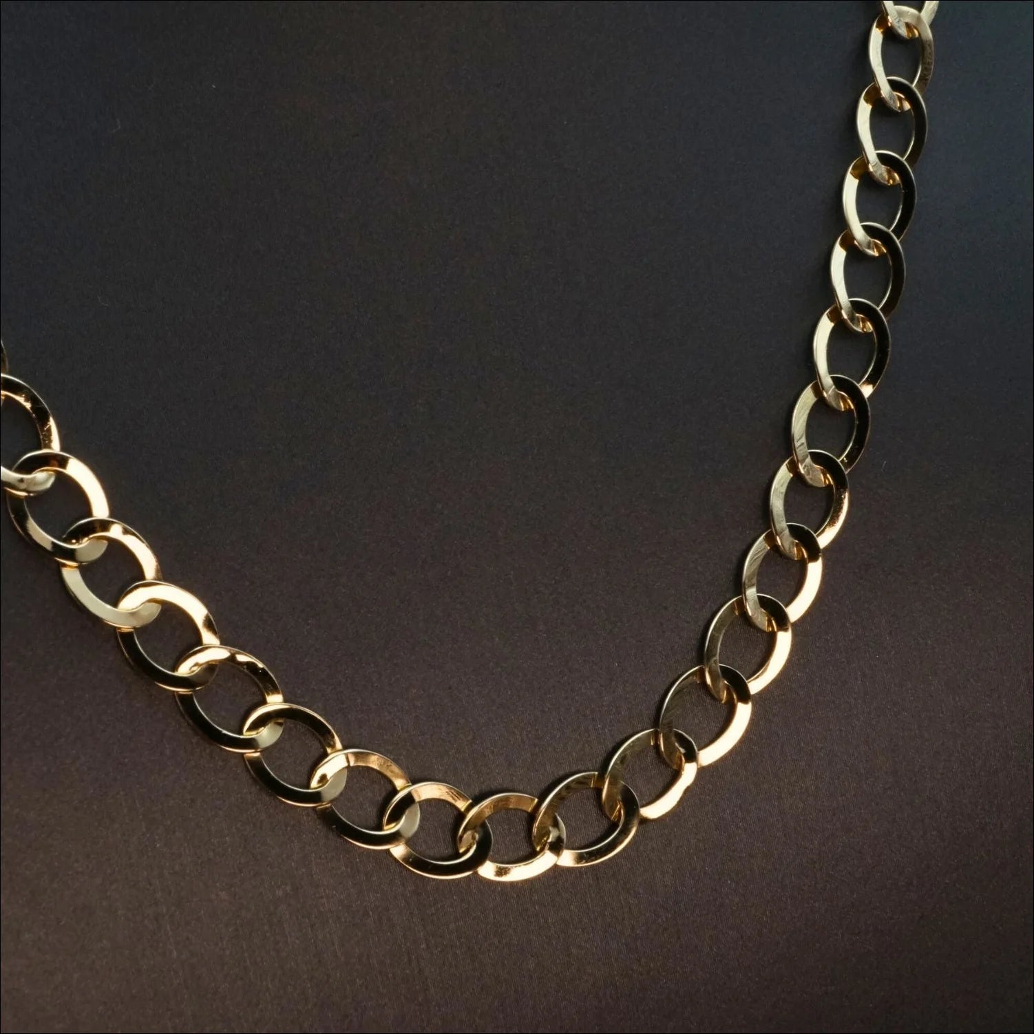18k gold link chain - classic style | Above $1000