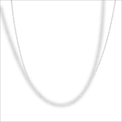 Dainty 14k white gold rope chain | Necklaces