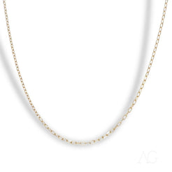 Delicate 18k gold chain necklace adorned with small white beads for elegant style