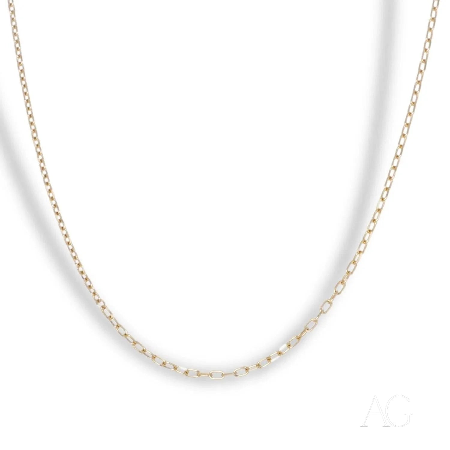 Delicate 18k gold chain necklace adorned with small white beads for elegant style