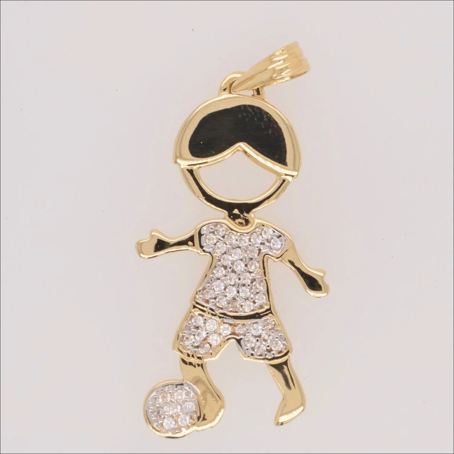 Enchanting 18k Gold Pendant Doll with CZ | Home page